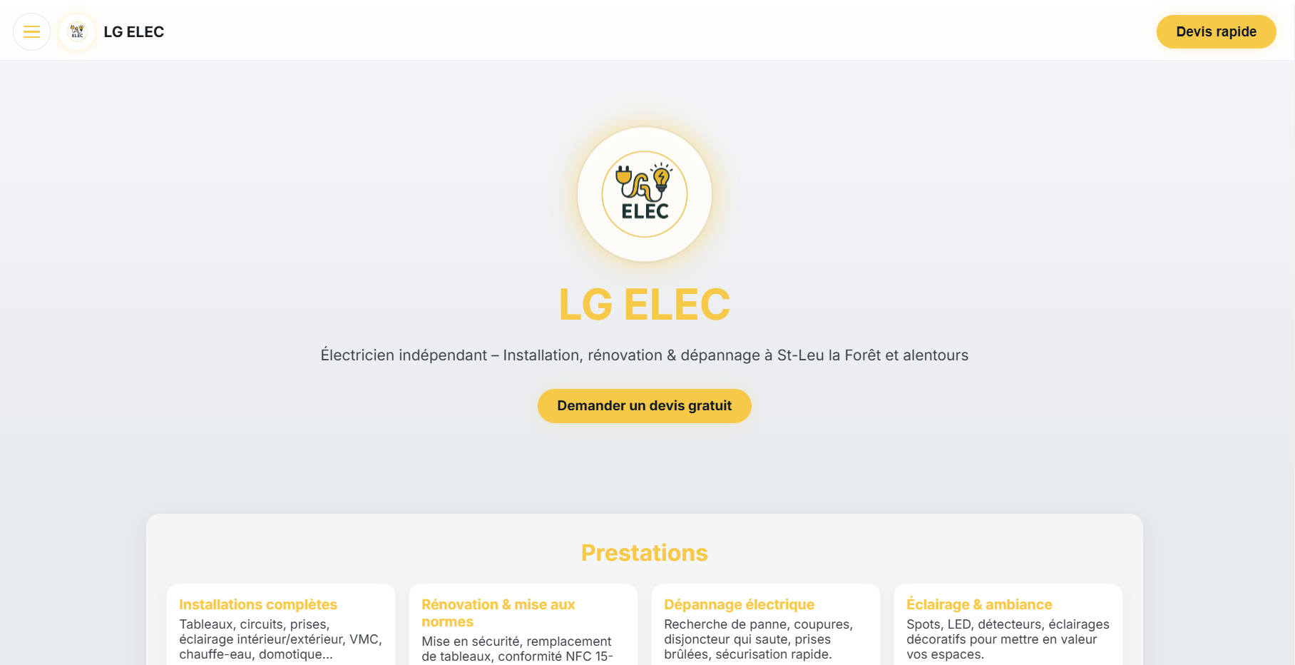 LG Elec — site vitrine